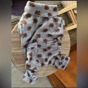 Adorable Hedgehog Print Dog Onesie